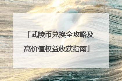 武陵币兑换全攻略及高价值权益收获指南