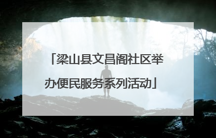 梁山县文昌阁社区举办便民服务系列活动