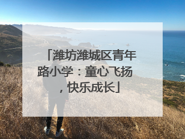 潍坊潍城区青年路小学：童心飞扬，快乐成长