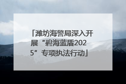 潍坊海警局深入开展“碧海蓝盾2025”专项执法行动