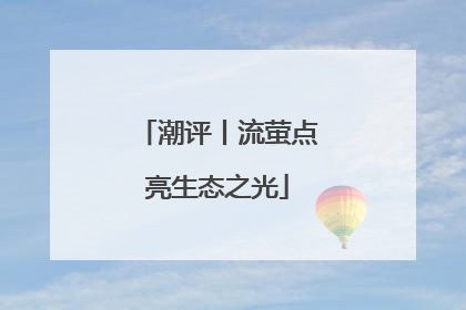 潮评丨流萤点亮生态之光