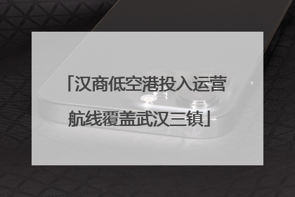 汉商低空港投入运营 航线覆盖武汉三镇
