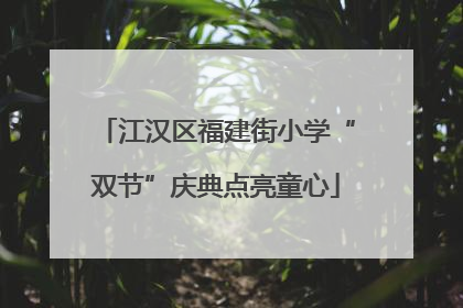 江汉区福建街小学“双节”庆典点亮童心