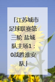 江苏城市足球联赛第三轮 盐城队主场1：0战胜淮安队