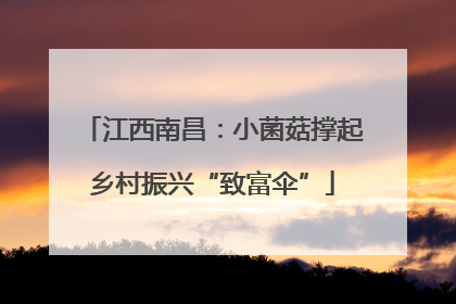 江西南昌：小菌菇撑起乡村振兴“致富伞”