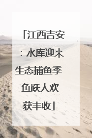 江西吉安：水库迎来生态捕鱼季 鱼跃人欢获丰收