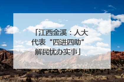 江西金溪：人大代表“四进四助”解民忧办实事