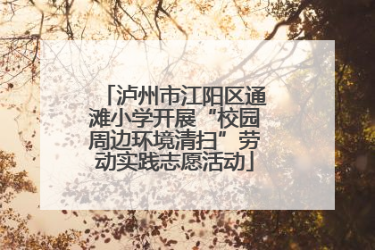 泸州市江阳区通滩小学开展“校园周边环境清扫”劳动实践志愿活动
