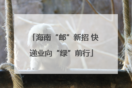 海南“邮”新招 快递业向“绿”前行
