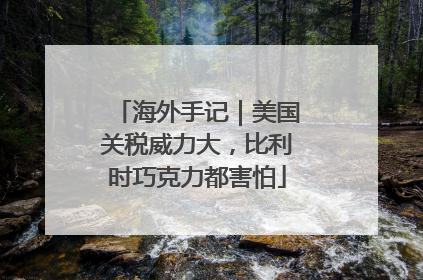 海外手记｜美国关税威力大，比利时巧克力都害怕