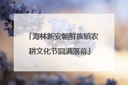 海林新安朝鲜族镇农耕文化节圆满落幕