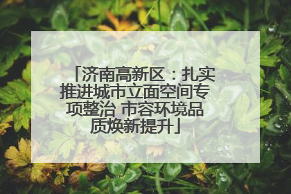 济南高新区：扎实推进城市立面空间专项整治 市容环境品质焕新提升