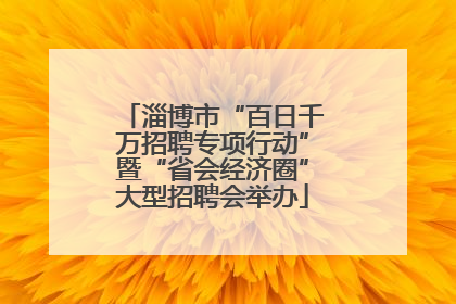 淄博市“百日千万招聘专项行动”暨“省会经济圈”大型招聘会举办