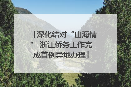 深化结对“山海情” 浙江侨务工作完成首例异地办理