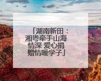 湖南新田：湘粤牵手山海情深 爱心捐赠情暖学子
