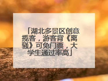 湖北多景区创意揽客，游客背《离骚》可免门票，大学生通过率高