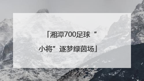 湘潭700足球“小将”逐梦绿茵场