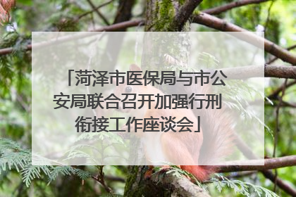 菏泽市医保局与市公安局联合召开加强行刑衔接工作座谈会