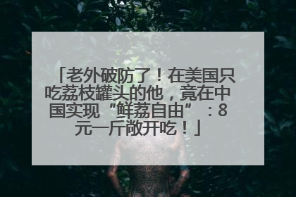 老外破防了！在美国只吃荔枝罐头的他，竟在中国实现“鲜荔自由”：8元一斤敞开吃！