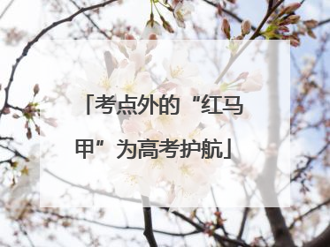 考点外的“红马甲”为高考护航