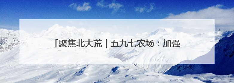 聚焦北大荒｜五九七农场：加强湿地保护 发展向“绿”而行