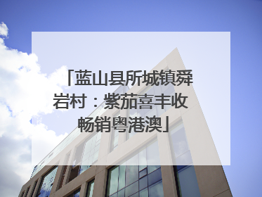 蓝山县所城镇舜岩村：紫茄喜丰收 畅销粤港澳