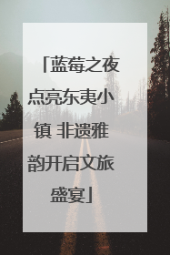 蓝莓之夜点亮东夷小镇 非遗雅韵开启文旅盛宴