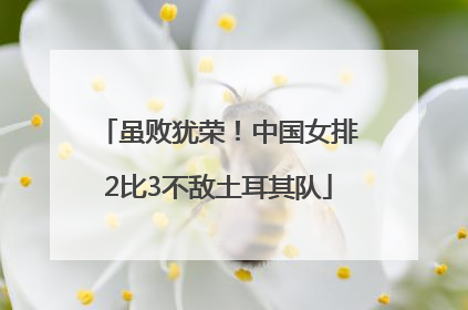 虽败犹荣！中国女排2比3不敌土耳其队
