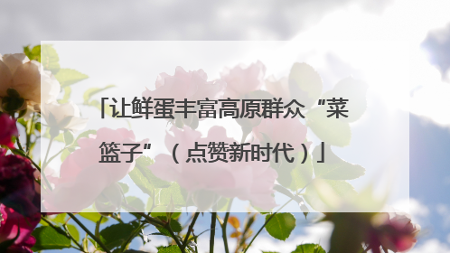 让鲜蛋丰富高原群众“菜篮子”（点赞新时代）