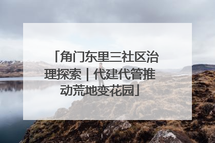 角门东里三社区治理探索｜代建代管推动荒地变花园