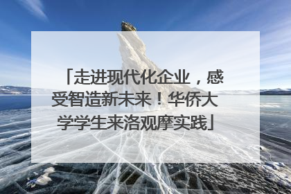 走进现代化企业，感受智造新未来！华侨大学学生来洛观摩实践