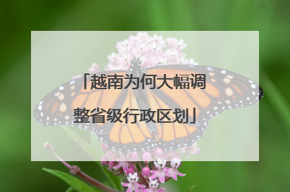 越南为何大幅调整省级行政区划
