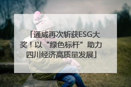 通威再次斩获ESG大奖！以“绿色标杆”助力四川经济高质量发展