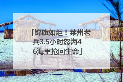锦旗如炬！莱州老兵3.5小时怒海46海里抢回生命