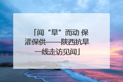闻“旱”而动 保灌保供——陕西抗旱一线走访见闻