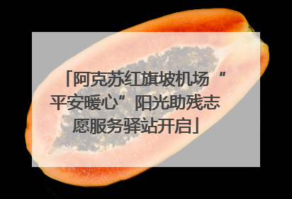 阿克苏红旗坡机场“平安暖心”阳光助残志愿服务驿站开启