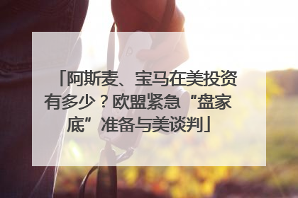 阿斯麦、宝马在美投资有多少？欧盟紧急“盘家底”准备与美谈判