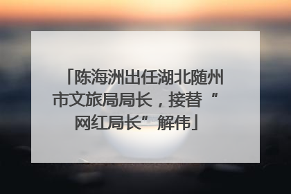 陈海洲出任湖北随州市文旅局局长，接替“网红局长”解伟