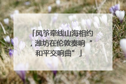 风筝牵线山海相约，潍坊在伦敦奏响“和平交响曲”