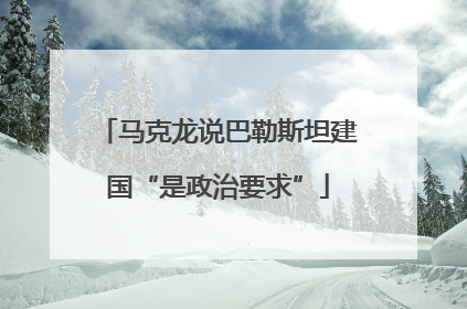 马克龙说巴勒斯坦建国“是政治要求”
