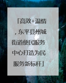 高效+温情，东平县州城街道便民服务中心打造为民服务新标杆