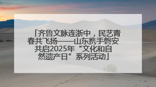 齐鲁文脉连浙中，民艺青春共飞扬——山东携手磐安共启2025年“文化和自然遗产日”系列活动