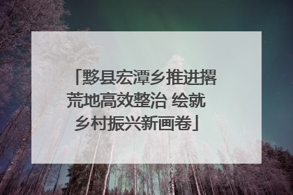 黟县宏潭乡推进撂荒地高效整治 绘就乡村振兴新画卷