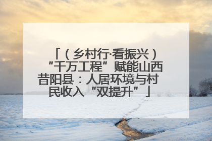 （乡村行·看振兴）“千万工程”赋能山西昔阳县：人居环境与村民收入“双提升”