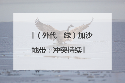 （外代一线）加沙地带：冲突持续