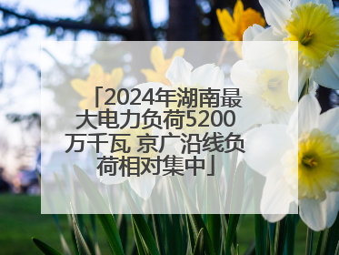 2024年湖南最大电力负荷5200万千瓦 京广沿线负荷相对集中
