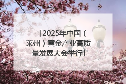 2025年中国（莱州）黄金产业高质量发展大会举行