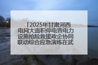 2025年甘肃河西电网大面积停电暨电力设施抢险救援政企协同联动综合应急演练在武威成功举行