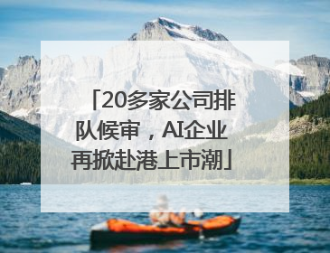 20多家公司排队候审，AI企业再掀赴港上市潮