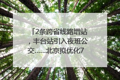 2条跨省线路增站，丰台站引入夜班公交……北京拟优化7条公交线！